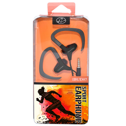 Universal Sweatproof Sport Earphone with Hook (White or Black)