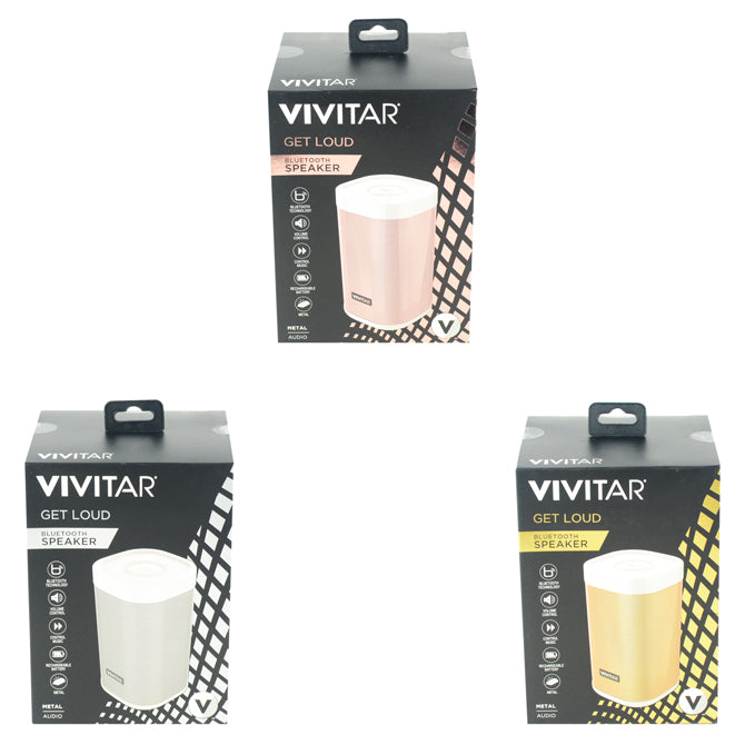 Vivitar Get Loud Metallic Bluetooth Portable Speaker - Random Color Pick (1 pcs)