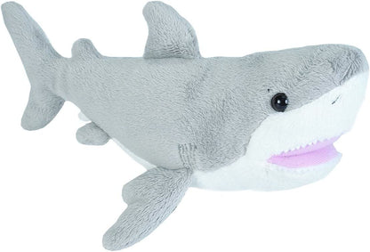 Wild Republic Great White Shark plush, Stuffed Animal, Plush Toy, Gifts for Kids, Sea Critters 11 inches