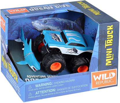 Wild Republic Shark & Truck Adventure Playset, Gifts for Kids, Imaginative Play Toy, 2 Piece Set