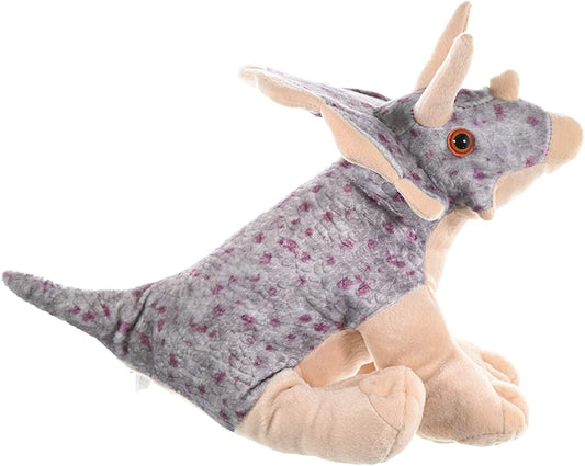 Wild Republic Triceratops Plush, Dinosaur Stuffed Animal, Plush Toy, Gifts For Kids, Cuddlekins 12", Multicolor
