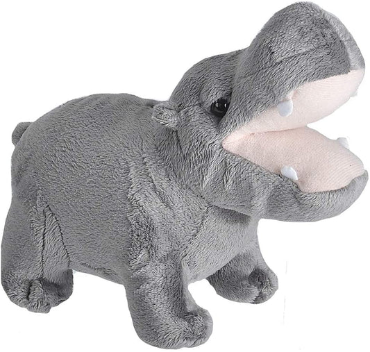 Wild Republic Wild Calls Hippo, Authentic Animal Sound, Stuffed Animal, Eight Inches, Gift for Kids, Plush Toy, Fill is Spun Recycled Water Bottles, 8"