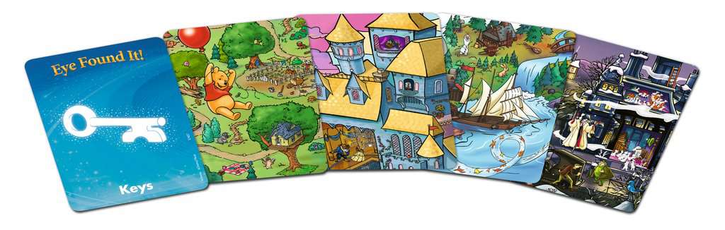 World of Disney Eye Found It Card Game - Radiator Springs , Alice's Wonderland, Peter Pan's and Pooh's