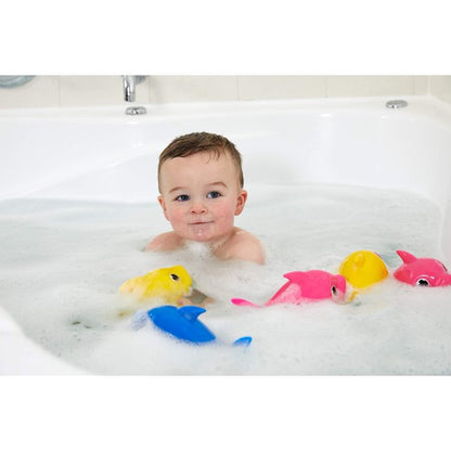 Pinkfong Sing & Swim Bath Toy Baby Shark - Feature Mommy Shark, Daddy Shark, Baby Shark - New Silicone Flippers