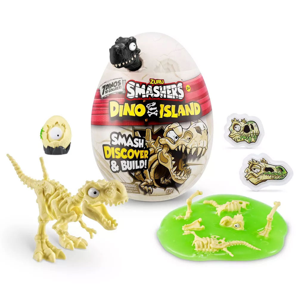 Zuru Smashers Dino Island Nano Egg Collectible Dinosaur Surprise Toy - Random Color Pick (1 Count)