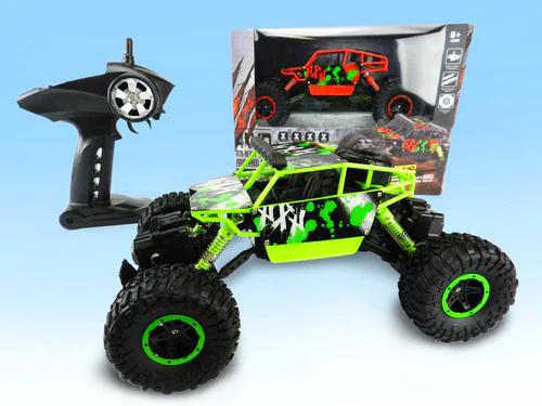 RC Cars 2.4G 4WD High Speed Electric All Terrain Off-Road Rock Crawler Climbing 11" Buggy Vehicle Remote Control (Red or Green)