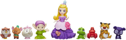 Little Kingdom Disney Princess Royal Friends Collection - 9-Piece set includes Aurora, Pascal, Dopey, Gus, Rajahah and more