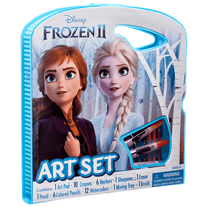 Disney Frozen 2 Character Art Tote Activity Set - 1 Art Pad, 10 Crayons, 6 Markers, 6 Colored Pencils