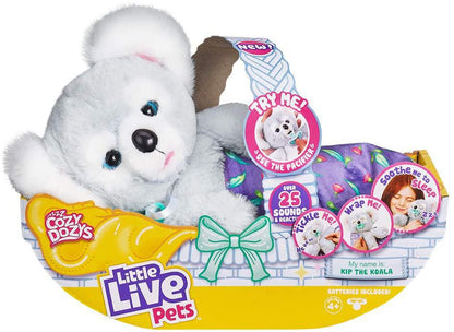 Little Live Pets Cozy Dozy Kip The Koala Bear - Over 25 Sounds and Reactions | Bedtime Buddies, Blanket and Pacifier Included | Stuffed Animal