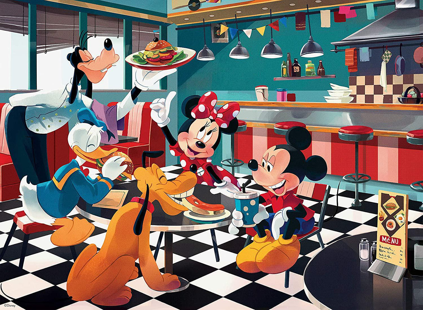 Ceaco Disney Friends Disney Diner Jigsaw Puzzle, 200 Pieces
