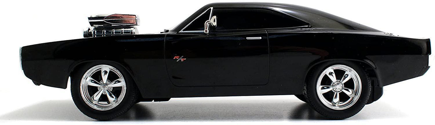 Fast & Furious 1:16 1970 Dodge Charger RT Remote Control Car 2.4 GHz Black, Toys for Kids and Adults