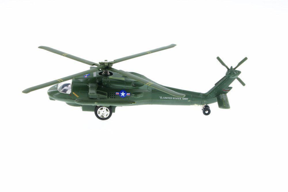 Diecast Model Military UH60A Blackhawk Pullback Helicopter Vehicle Toy