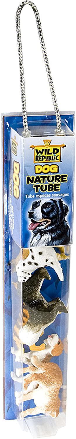 Wild Republic Dog Nature Figures Tube, Dog Figures, Pet Dog Toy, Kids Gifts, Dog Themed Party Supplies, 8-Piece