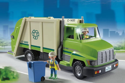Playmobil 5679 City Life - Green Recycling Truck, Kids Garbage Truck Vehicle Toy