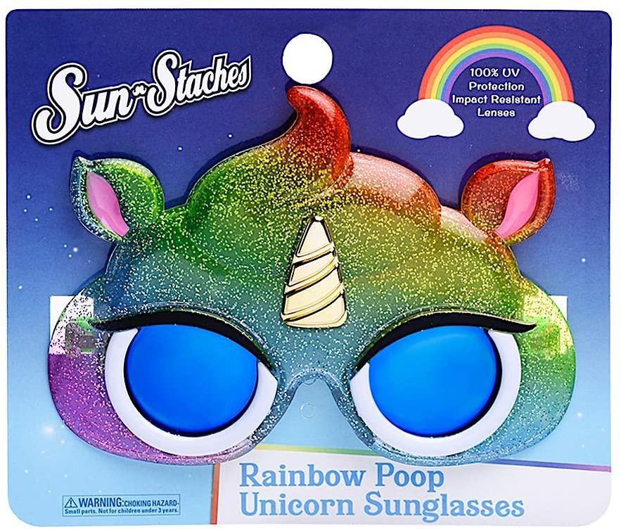 Sun-Staches Lil' Characters Rainbow Unicorn Poop Kids Custom Sunglasses