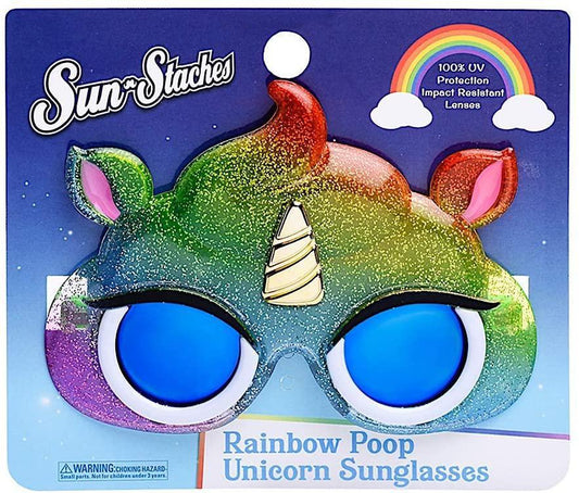 Sun-Staches Lil' Characters Rainbow Unicorn Poop Kids Custom Sunglasses