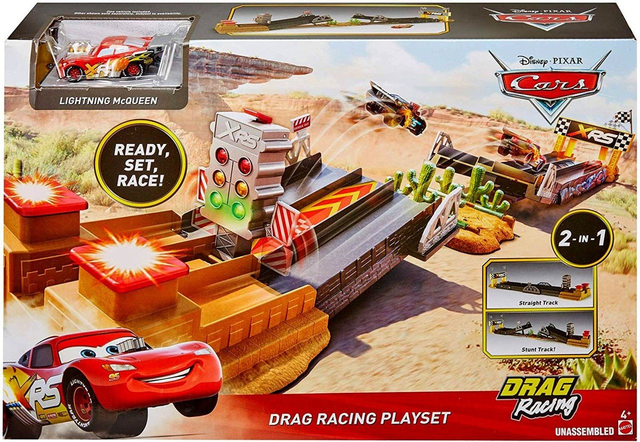 Disney Pixar Cars XRS Drag Racing Playset, Launch cars to race