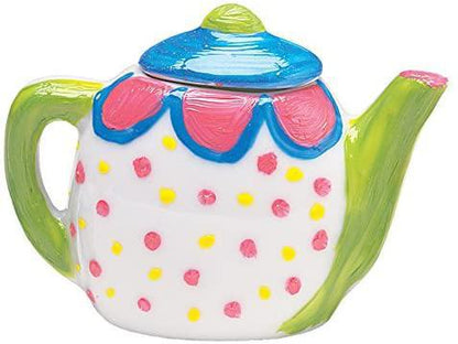 Arts and Crafts Creativity Kits - Teeny Tiny Tea Set, Paint a 12-piece petite pretend tea set