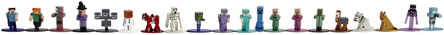 Jada Toys Minecraft 1.65" Die-cast Metal Collectible Figurine 20-Pack Wave 2, Toys for Kids and Adults