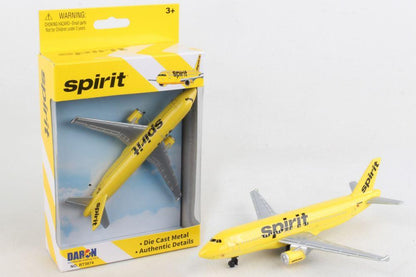 Daron Officially Licensed Spirit Airlines Single Die-Cast Plane - Gifts For Children Ages 3+
