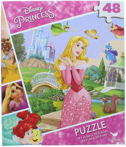 Disney Princess Jigsaw Puzzle 48 Pieces Feature: Cinderella, Ariel, Rapunzel, Mulan
