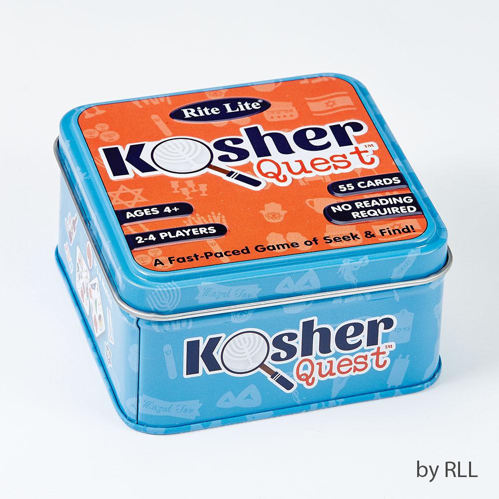 KosherQuest Kids Search-and-Match Game in Collectible Tin ,Fast-Paced Family Game, Age 4+