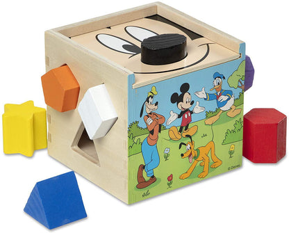 Melissa & Doug Mickey Shape Sorting Cube, Great Gift for Girls and Boys - Best for 2, 3, 4 Year Olds and Up