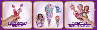 Funville Sparkle Girlz Little Princess Doll 4.5" Tall - Dolls Dressed with Princess, Fairy, and Fashion Outfits (Random Pick 1Pcs)