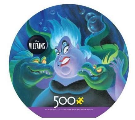 Disney Circle of Villains 500 Piece Round Puzzle - Puzzle Poster Inside (20 inches, Ages 5+)