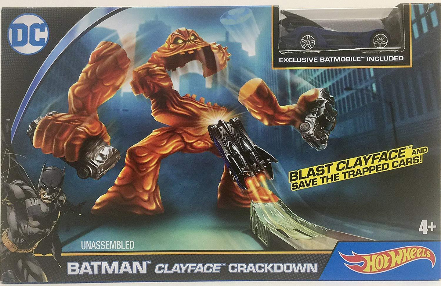 Hot Wheels DC Comics Batman Clayface Crackdown Zipline Launcher Track Set Vehicle Assorted