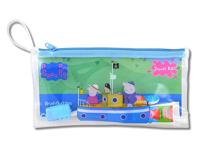 Peppa Pig Travel Kit With Peppa ToothBrush and Toothpaste In a Zippered Resealable Travel Bag