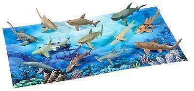 Wild Republic Shark Toys, Nature Figurines Tube, Aquatic Animal, Shark Educational Toys, 12- Pieces Animal 12- Pieces