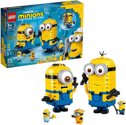 LEGO Minions: Brick-Built Minions and Their Lair (75551) Building Kit for Kids, New 2020 (876 Pieces)