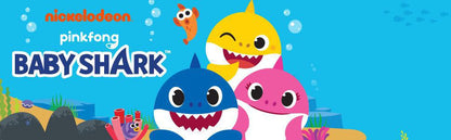 Pinkfong Nickelodeon Baby Shark Blue Printed Square Paddle Hair Brush for Kids, Ages 3 & Up
