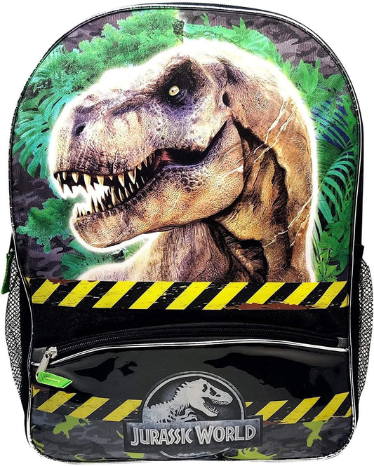 Jurassic World Kids Backpack - Premium 16" Jurassic Park Dinosaur Backpack (School Supplies)