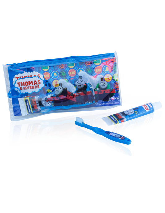 Thomas and Friends Baby Beginner Toothbrush Toothpaste Travel Kit for Baby, Children, boy, Girls Gift