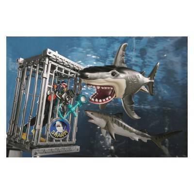 Animal Planet Extreme Shark Adventure Playset - Playset Cage Great White Tiger Diver 2020