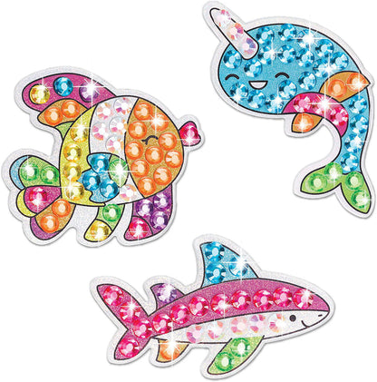 Creativity for Kids Big Gem Diamond Painting Kit - Create Your Own Under the Sea Friends - Mermaid and Sea Diamond Art for Kids