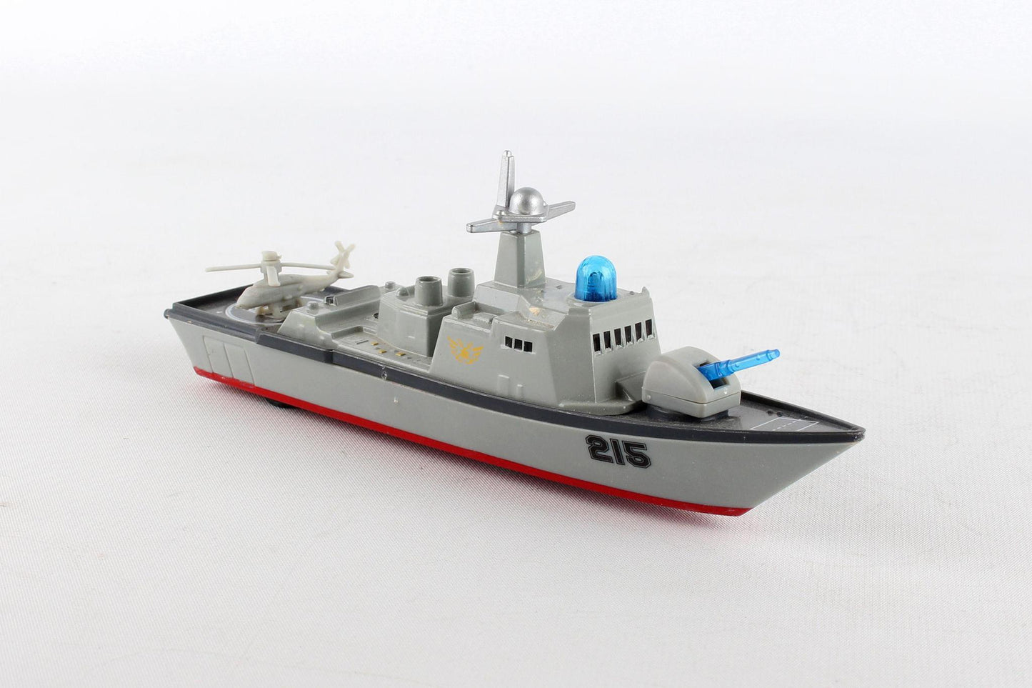 Diecast Military PMT1602 Battleship Aircraft Carrier Pullback Vehicle Model Warship Toy with Sound & Lights