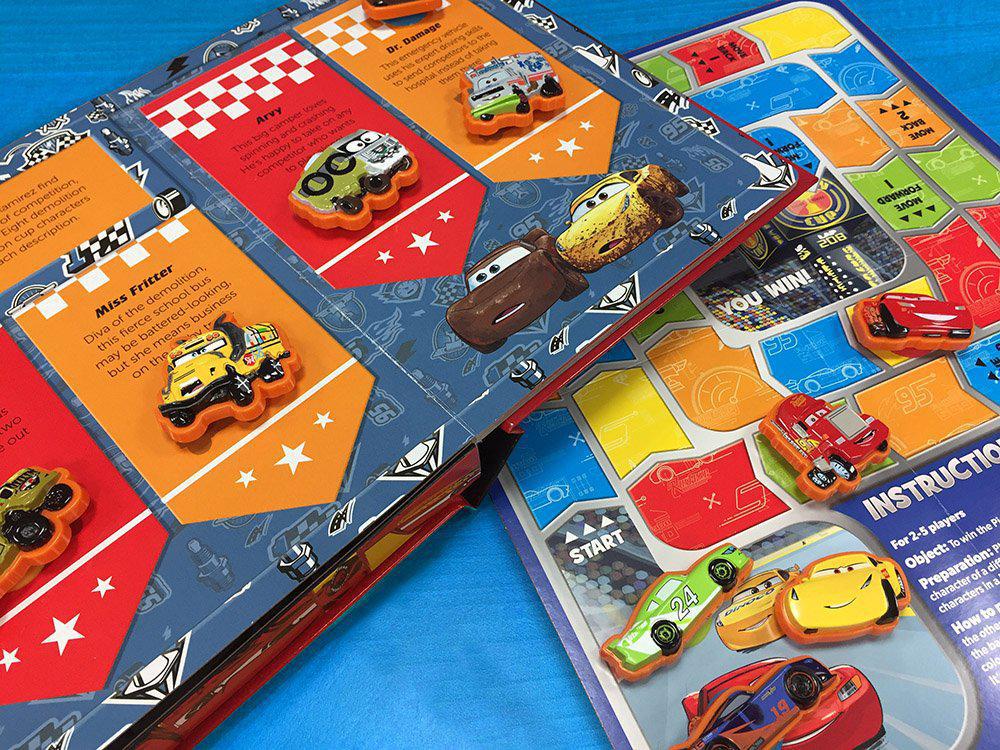 Disney Pixar Cars 3 Stuck on Stories - 10 Toy Suction Cups, 10 Pages of Fun! [Board book]