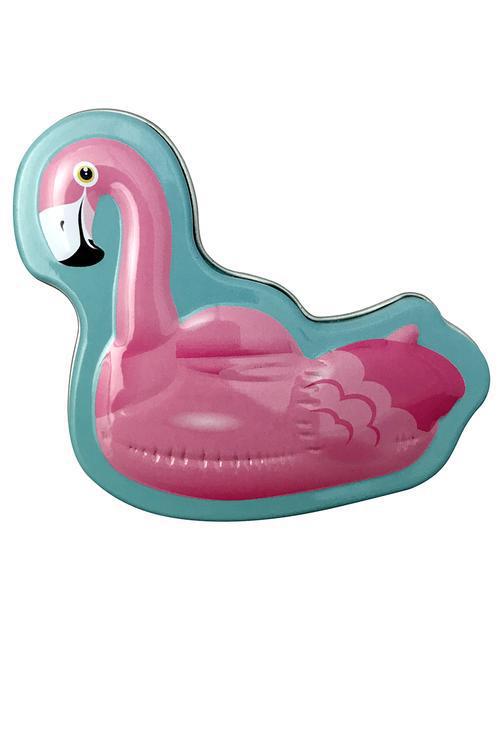 Flamingo Candy Tin With Pink Lemonade Flip Flop Shaped Candies Gift Stuffer