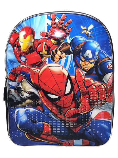 Marvel Spiderman Iron Man Captain America Backpack 15"