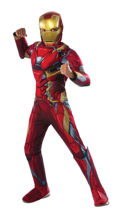 Rubie's Kids Costume Captain America: Civil War Deluxe Muscle Chest Iron Man Jumpsuit Costume