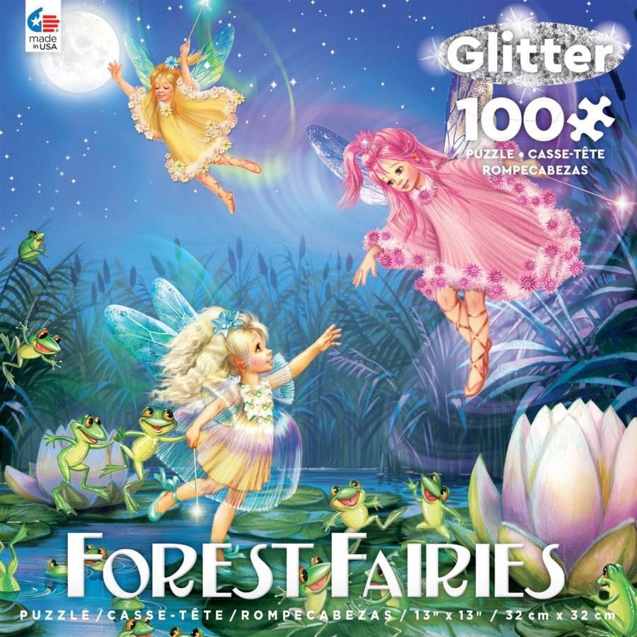 Forest Fairies Evening Fairies Jigsaw Puzzle 100 Piece, Colorful Fairy Puzzle Kids Puzzle Assorted Set