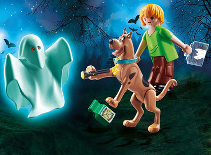 PLAYMOBIL® Scooby-DOO! Scooby & Shaggy with Ghost, Set includes Scooby, Shaggy, ghost, Scooby Snacks, hamburger