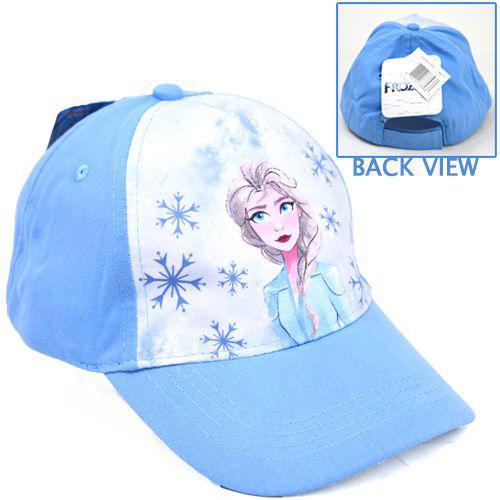 Disney Girls Frozen Movie Baseball Hat, Adjustable Baby Blue Disney Cap