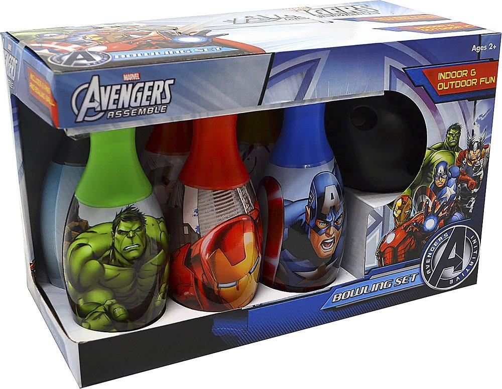 Avengers Bowling Set - Includes 6 Pins & Bowling Ball, Feature: Captain America, Hulk, Thor, Iron Man, Hawkeye and Black Widow