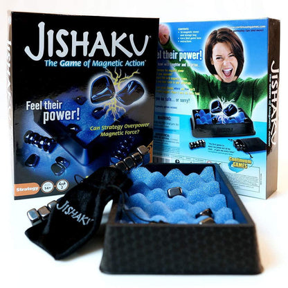 Continuum Games Jishaku Board Game - 18 Polished Magnetic stones Strategy Kids and Family Game