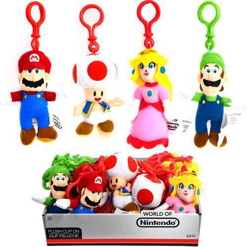 World of Nintendo Super Mario 5-Inch Plush Hanger Display Assorted 1Pcs