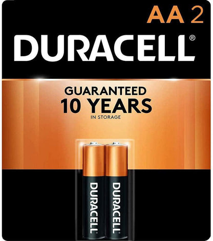 Duracell - CopperTop AAA Alkaline Batteries - long lasting, all-purpose Double A battery for household and business - Duracell 2 Count Batteries